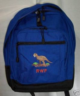 Dinosaur T Rex Backpack school book bag personalized monogrammed NEW 