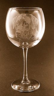etched black labrador retriever on elegant wine glasses time left