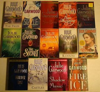 14 by JULIE GARWOOD lot paperback Romance books FIRE AND ICE, SIZZLE 