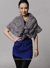 100% Real Knitted Mink Fur Stole Cape Scarf Shawl Wrap Evening Spring 