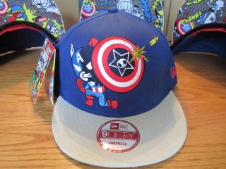 Tokidoki New Era Hat Captain America Back Adjustable Snapback Hat NWT