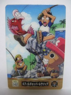 One Piece Gummy Card 148 Lufy & Usopp & Chopper Straw Hat Pirates