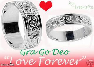 newly listed sterling silver gra go deo celtic band wedding