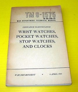   TM9 1575 WRIST WATCHES POCKET WATCHES STOPWATCHES AND CLOCKS