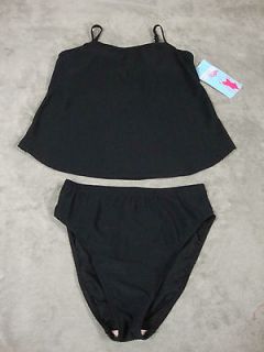   CHRISTINA SWIMWEAR 2 Pc BLACK Bathing Suit Swimsuit Size 8 NEW
