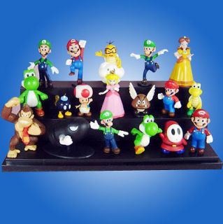 Super Mario Bros 1.5~2.5 Lot 18 pcs Action Figure Doll 