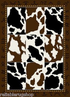 COW PRINT COWHIDE 5X8 AREA RUG FOR THE HOME NEW ****