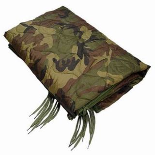 Government Issue Woodland Camouflage Poncho Liner, Good Used 