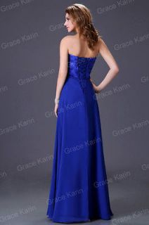 Royal blue Lady Formal Cocktail Bridesmaid Wedding long Evening Party 