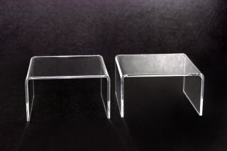 6x Clear Acrylic Riser Stand Shelf window counter display Jewelry 