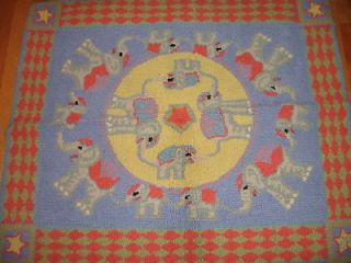 patricia dupont child hooked rug elephants 32 x38 time left