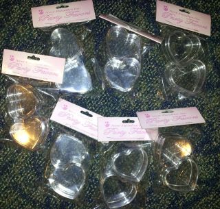 lot of wedding clear heart favor boxes bridal shower time