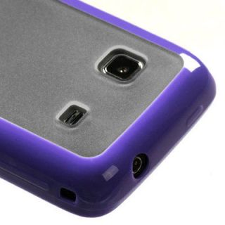 Purple Clear TPU Gel Gummy Hard Rubber Case Cover Samsung Galaxy 
