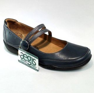 Taos Footwear STEPSTONE BLUE Vintage Navy Flat Slip On Mary Jane Shoe