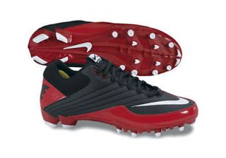   mens nike speed TD low football/lacrosse cleat/cleats black red super