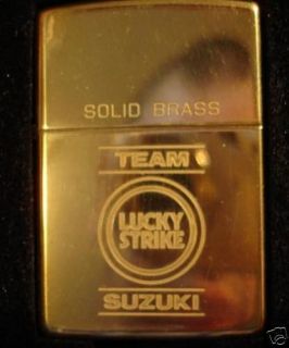 zippo lucky strike team suzuki brass very rare new mib