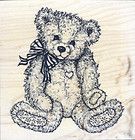 psx fuzzy bear teddy with bow rubber stamp buy it