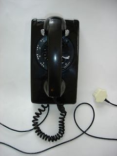 BELL System Western Electric VINTAGE Rotary WALL Phone 1960 Black Dial 