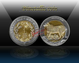 TURKEY 1 Lira 2012 ( bimetal ) commem. bimetallic coin  Anatolian 