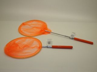 orange 25 inch extendable butterfly catching net 