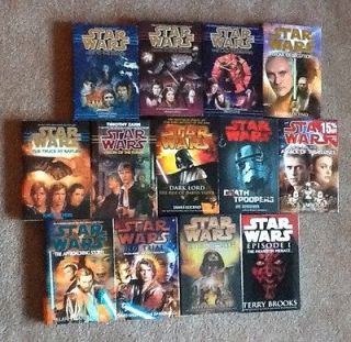 newly listed star wars novels for sale set of 13