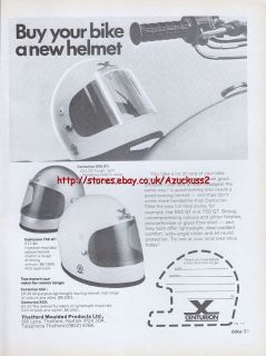 Centurion Helmet Buy Your Bike A New Helmet 1975 Magazine Advert 