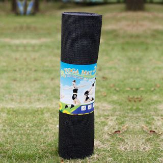   68x24x 1/4( 6mm) PVC Pure colour Practice Tote Yoga Mat Bag Black