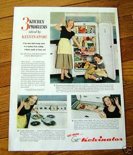 1947 kelvinator refrigerator ad  4 00 buy