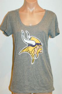 NWT Victorias Secret PINK NFL Bling Sequins Vikings T Shirt Top Tank 