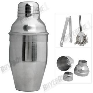 set 5 stainless steel cocktail shaker mixer bar drink from