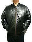 Mens 100% Genuine Leather Baseball Jacket Black Color Soft Sheep Skin 