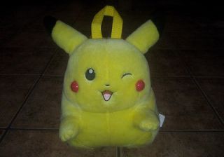 RARE 10 PIKACHU PLUSH DOLL BACKPACK THAT TALKS AND CHEEKS LIGHT UP 