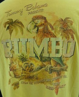New Mens Tommy Bahama Rumbo Tee T Shirt Parrot Cigar Yellow Medium 