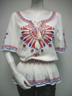 KARLIE Native American Inspired 100% Cotton Top Style # IT3966 Size L 