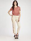 TORY BURCH PETRA Grid Tweed Tuxedo Pant $325 SOLD OUT! NWT 10 Cropped