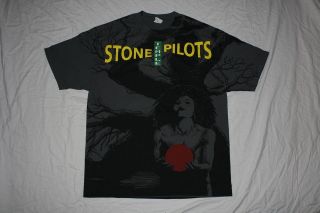 New Stone Temple Pilots Red Core All over Front Print X Large Charcoal 