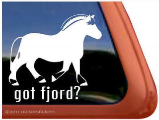 got fjord norwegian fjord horse trailer decal sticker one day
