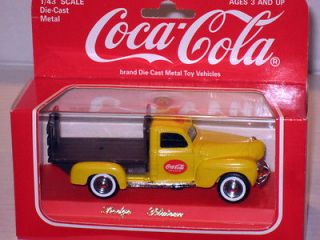 Solido Dodge Coca Cola Flat Bed Pick Up Truck 1/43 Yellow
