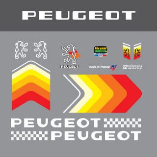 0380 peugeot bicycle frame stickers decals transfers 