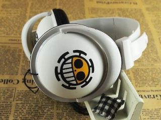 One Piece Trafalgar Law Pirate Flag Headphone MP3 MP4 PC Earphone 