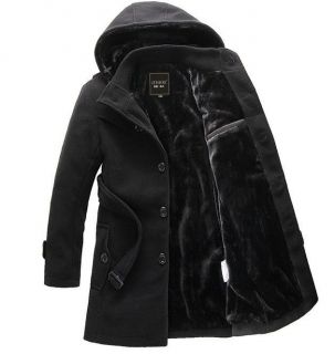   Mens Classic Korea Winter Warm Trench Coats Jackets Outwear / S 4XL