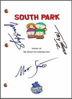   Park Mr. Hankey, the Christmas Poo Signed TV Script by 3 *Trey Parker