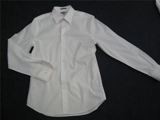 nwot express 1mx white fitted men s dress shirt sz s