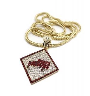 Hip Hop Iced Out LIL WAYNE TRUKFIT Pendant w/ 6mm 36 Ball Chain 