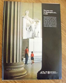 1966 Bell AT & T Telephone Ad Area Code Washington DC is 202 Lincoln 