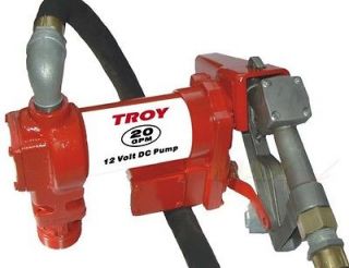 Troy TFTP20 20 GPM 12V Heavy Duty Fuel Diesel Gas Transfer Pump   12 