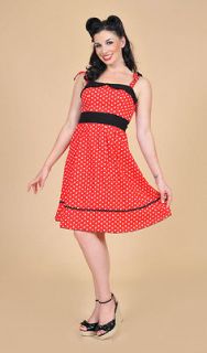   Clothing Mae West Polka Dot Minnie Retro 50s Pinup Couture Dress M