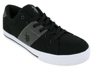 New US POLO ASSN MAST Black White Casual Shoes Mens All Sizes