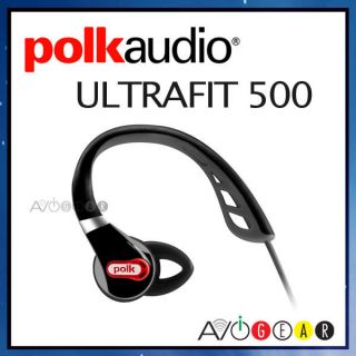 Polk Audio UltraFit 500 Headphones  Red & Balck  iPhone iPod MP3s 