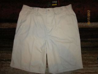 Under Armour Heat Gear Golf Shetland Flat Front man beige shorts 